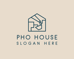 Construction House Excavation logo design