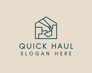 Construction House Excavation logo design