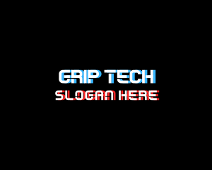 Tech Glitch Wordmark logo design