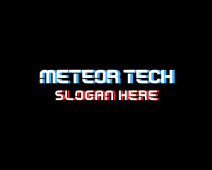 Tech Glitch Wordmark logo design