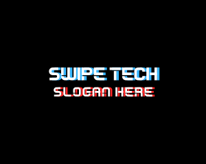 Tech Glitch Wordmark logo design