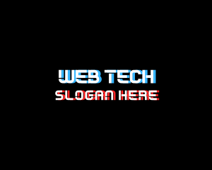 Tech Glitch Wordmark logo design