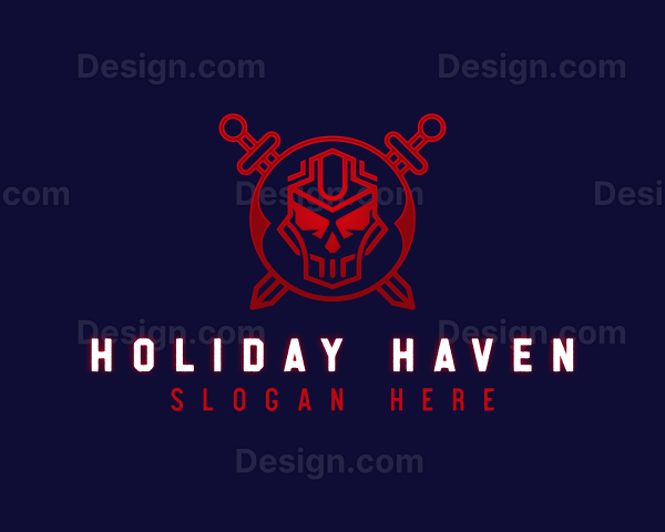 Military Skull Dagger Logo