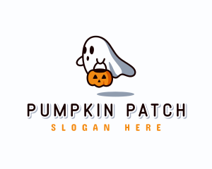 Ghost Halloween Pumpkin logo