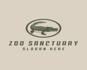 Wildlife Crocodile Zoo logo design