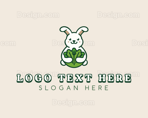 Bunny Vegetable Leaves Logo