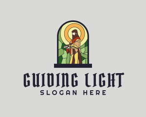 Religious Saint Mosaic logo design