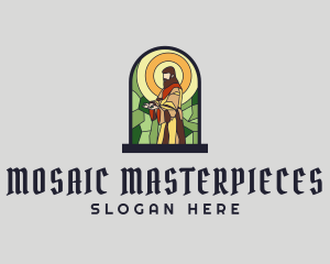 Religious Saint Mosaic logo design