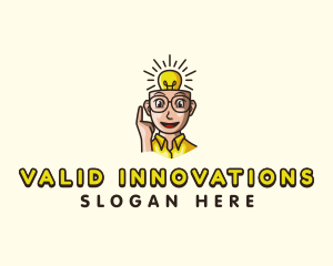 Head Bulb Idea logo design