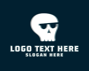 Skull Shades Glitch logo