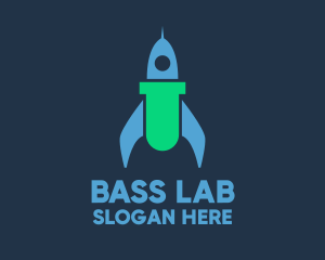 Rocket Test Tube logo design