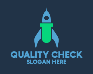 Rocket Test Tube logo design