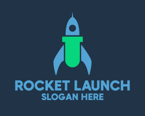 Rocket Test Tube logo design