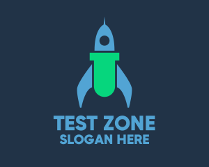 Rocket Test Tube logo design