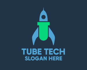 Rocket Test Tube logo design