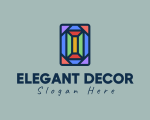 Polygonal Window Mosaic  logo design