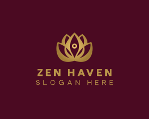 Zen Lotus Flower  logo design