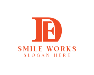 Business Monogram Letter D & E logo