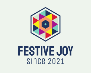 Festive Hexagon Pattern logo design