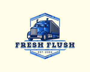 Cargo Truck Shipment logo design