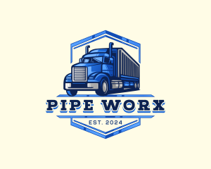 Cargo Truck Shipment logo design