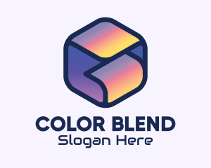 3D Gradient Cube logo