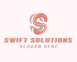 Swoosh Business Letter S logo design