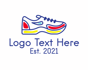 Running Jogging Shoes logo design