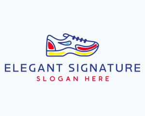 Running Jogging Shoes logo design