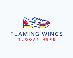 Running Jogging Shoes logo design