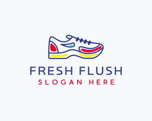 Running Jogging Shoes logo design