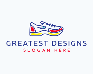 Running Jogging Shoes logo design