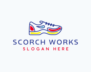 Running Jogging Shoes logo design