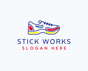 Running Jogging Shoes logo design