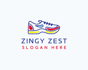 Running Jogging Shoes logo design