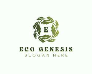 Vegan Natural Leaves logo design