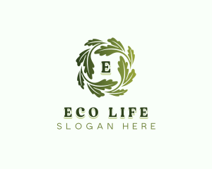 Vegan Natural Leaves logo design