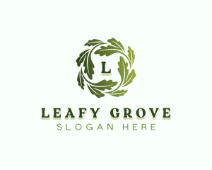 Vegan Natural Leaves logo design