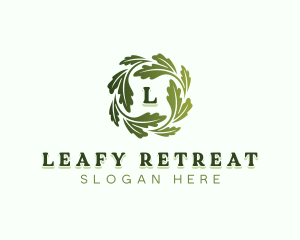 Vegan Natural Leaves logo design