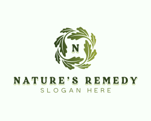 Vegan Natural Leaves logo design