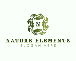 Vegan Natural Leaves logo design