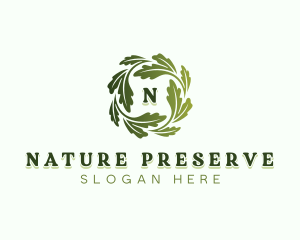 Vegan Natural Leaves logo design