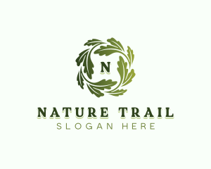 Vegan Natural Leaves logo design