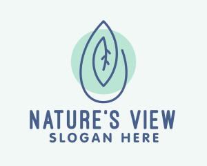 Organic Leaf Oil Extract  logo design