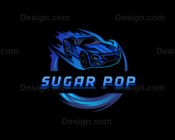 Racing Car Garage Logo