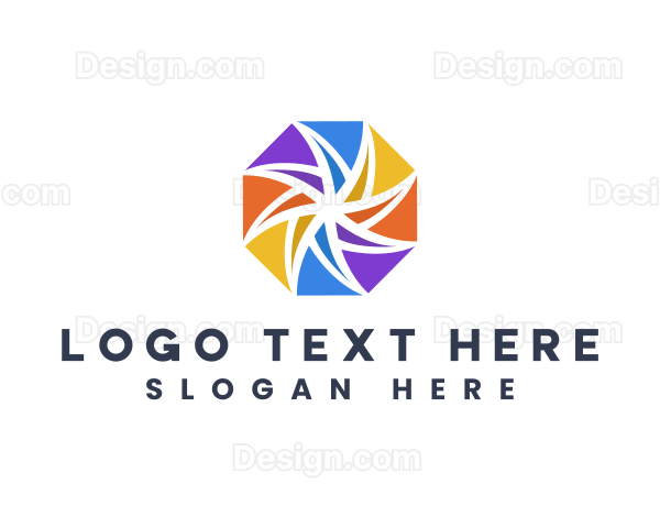 Geometric Octagon Umbrella Logo