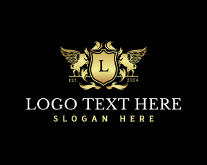 Luxury Pegasus Shield logo