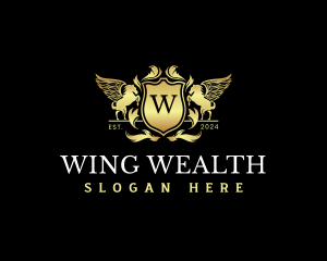 Luxury Pegasus Shield logo design