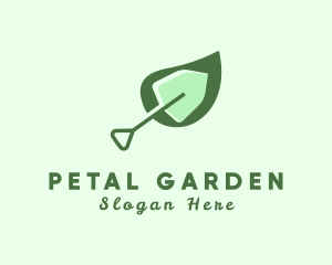 Leaf Garden Trowel logo design