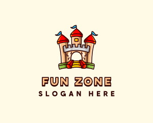 Bouncy Playhouse Fortress logo design